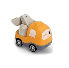 Tulimi Stavební mini autíčko na setrvačník - meruňkové, 5x4cm