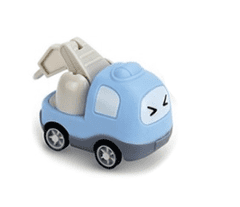 Tulimi Stavební mini autíčko na setrvačník - modré, 5x4cm