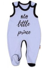 Baby Nellys Kojenecké bavlněné dupačky, Little Prince - modré, vel. 62