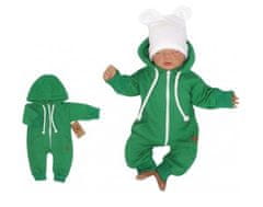 Z&Z Z&Z Dětský teplákový overálek s kapucí, zelený