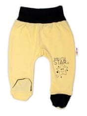 Baby Nellys 2-dílná sada body kr. rukáv + polodupačky, žlutá - Baby Little Star - 56 (1-2m)
