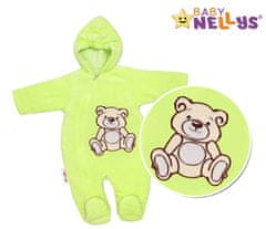Baby Nellys BABY NELLYS Zimní kombinézka/overálek Teddy Bear- zelená