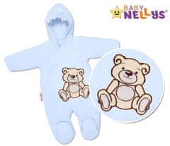 Baby Nellys BABY NELLYS Kombinézka/overálek Teddy Bear, velikost: 74 - sv. modrá