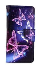 TopQ Pouzdro Samsung A23 5G knížkové Modré s motýlky 118210