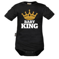 Dejna Body krátký rukáv Baby King - černé, vel. 74