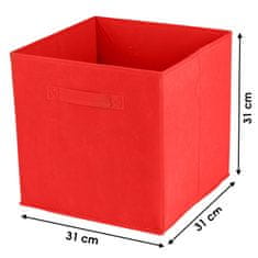 DOCHTMANN Box do kallaxu, úložný box textilní, červený 31x31x31cm