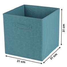 DOCHTMANN Box do kallaxu, úložný box textilní, petrolejový 31x31x31cm