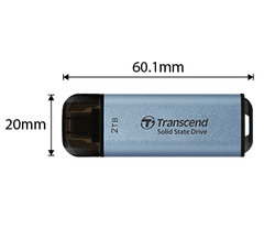 Transcend ESD300C 1TB, External SSD, USB 10Gbps, Type C/A