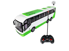 INTEREST Městský autobus na dálkové ovládání + světelné efekty 32cm - Zelený..