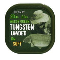 E.S.P ESP šňůrka Tungsten Loaded 10m 20lb 9,1kg Weedy Green Soft