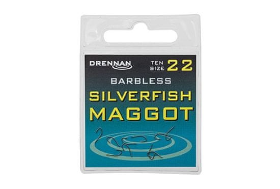 Drennan háčky bez protihrotu Silverfish Maggot Barbless vel. 20