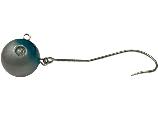 Lk Baits jigová hlavička (magická koule) modrostříbrná s háčkem 200g