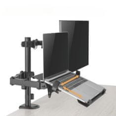 Držák monitoru Brateck LDT66-C024ML stolní pro 1 monitor a 1 notebook, černý