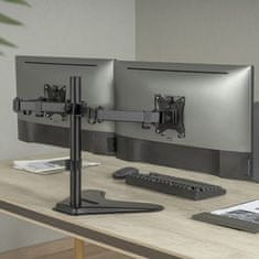 Držák monitoru Brateck LDT66-T024 stolní pro 2 monitory, černý