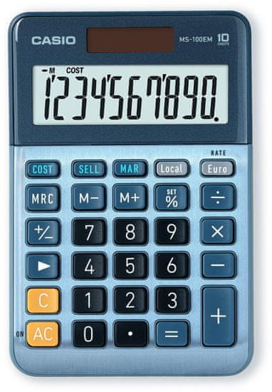 Casio Stolní kalkulačka MS-100EM - modrá