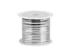 Dekorační vázací / klipovací drát šíře 4 mm - stříbrná