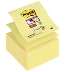 Post-It Z-bločky Super Sticky - 101 × 101 mm, světle žluté, linkované, 5 ks