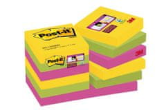 Post-It Samolepicí bločky Super Sticky Rio - 12 ks, 47,6 x 47,6 mm, mix barev