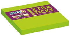 HOPAX Stick’n by Samolepicí bloček Extra Sticky Stickn by - 76 x 76 mm, neonově zelený