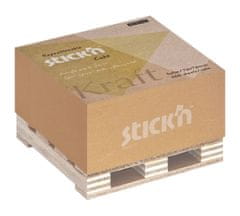 HOPAX Stick’n by Samolepicí bloček na paletce Stick'n Kraft z přírodního papíru - 76 x 76 mm, 400 lístků