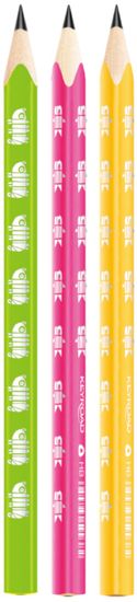 KEYROAD Grafitové tužky Neon JUMBO - trojhranné HB, 6 ks