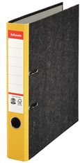 Esselte Pákový pořadač - A4, kartonový, šíře hřbetu 5 cm, mramor, žlutý hřbet