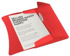 Esselte Desky na dokumenty s chlopněmi a gumičkou VIVIDA - A4, červené