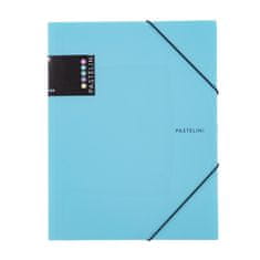 Desky s chlopněmi a gumičkou PASTELINI A4 - modrá