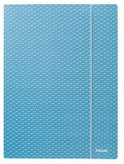 Esselte Desky s chlopněmi a gumičkou Colour'Breeze - A4, kartonové, modré, 1 ks
