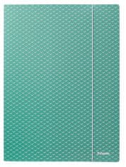 Esselte Desky s chlopněmi a gumičkou Colour'Breeze - A4, kartonové, zelené, 1 ks