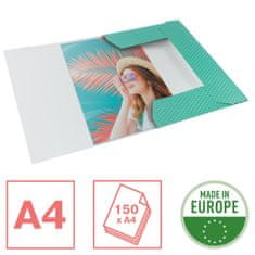 Esselte Desky s chlopněmi a gumičkou Colour'Breeze - A4, kartonové, zelené, 1 ks