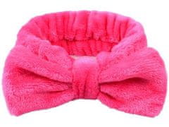 For Fun & Home Měkká kosmetická mašle na vlasy Soft Spa, materiál fleece, univerzální velikost, šířka 14 cm