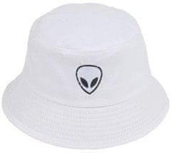 Camerazar Rybářský Klobouk BUCKET HAT, Bílý, Polyester a Bavlna, Univerzální Velikost 52-58 cm