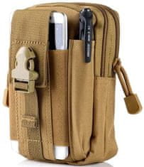 Camerazar Pánská bederní taška military, odolný polyester, nastavitelné poutka, prostorné přihrádky