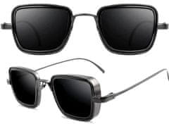 Camerazar Unisex Retro Pilotní Sluneční Brýle, Stříbrná Kovová Barva, UV Ochrana 400 Kategorie 3, Velikost 52x45 mm