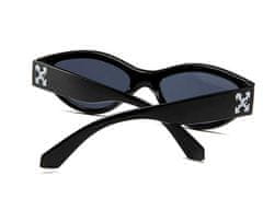 Camerazar Unisex Retro Sluneční Brýle s UV400 Filtrem, Černé, Plastový Rám