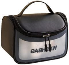 Camerazar Velká vodotěsná kosmetická taška na zavěšení, průhledná, PVC+TPU, 18x23x13 cm