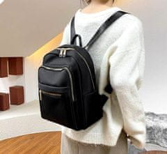 Camerazar Dámský městský batoh v retro stylu, 100% bavlna, velikost 31x28x12 cm