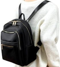 Camerazar Dámský městský batoh v retro stylu, 100% bavlna, velikost 31x28x12 cm