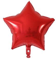 Camerazar Sada 14 červených balónků s hvězdičkami a srdíčky, latex a fólie, velikost 45 cm a 25 cm