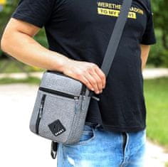 Camerazar Pánská sportovní taška přes rameno, syntetická tkanina Oxford, voděodolný materiál, 19x24x7 cm