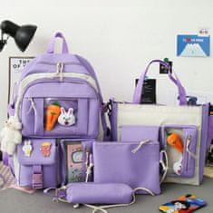 MG School Bag školní batoh s příslušenstvím, fialový