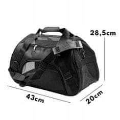 MG Animal přepravní taška pro kočky a psy 43x20 cm, černá