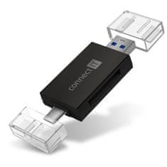 Connect IT Čtečka paměťových karet USB-C/ USB-A - černá