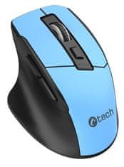 C-Tech Počítačová myš Ergo WM-05 optická/ 6 tlačítek/ 1600DPI - černá/ modrá