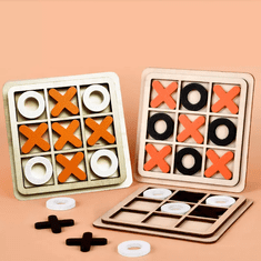 CAB Toys Piškotky nebo XO dřevěná desková hra bílo černé provedení – CAB Toys