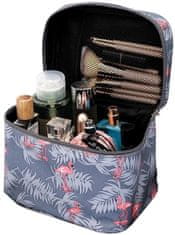 Camerazar Vodotěsná cestovní kosmetická taška s plameňákem, PVC, 22x13x16 cm