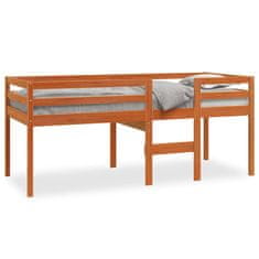 Greatstore Patrová postel voskově hnědá 90 x 190 cm masivní borové dřevo