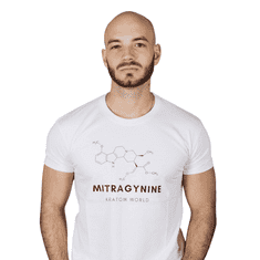 Kratom World Mitragynine - Pánské tričko Bílé Velikost L