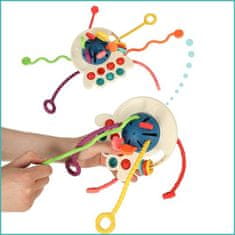 KIK Montessori smyslová hračka kousátko pro děti modrá